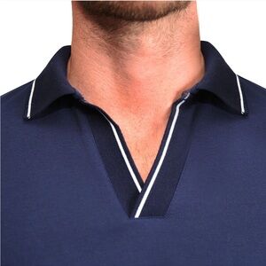 State and Liberty Rhett Polo Navy with White Tipped. Large